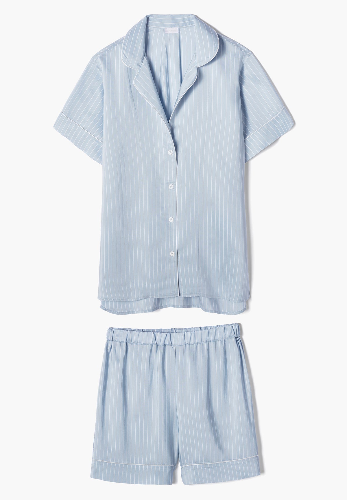 Feminine Stripes | Pyjama kurz - blue stripes