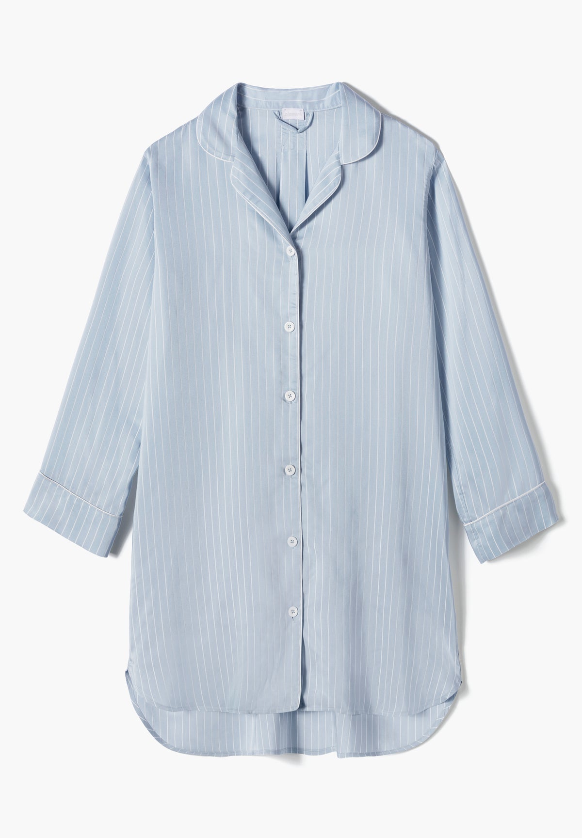 Feminine Stripes | Sleepshirt Long Sleeve - blue stripes