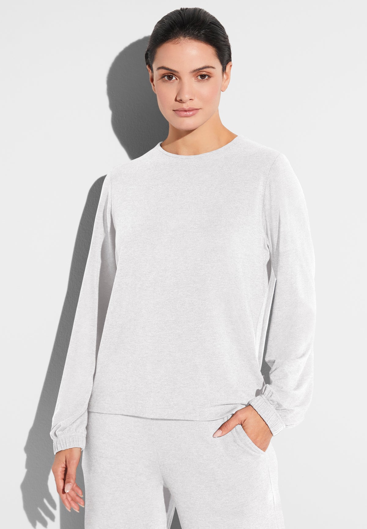 Soft Lounge | T-Shirt Long Sleeve - cloud