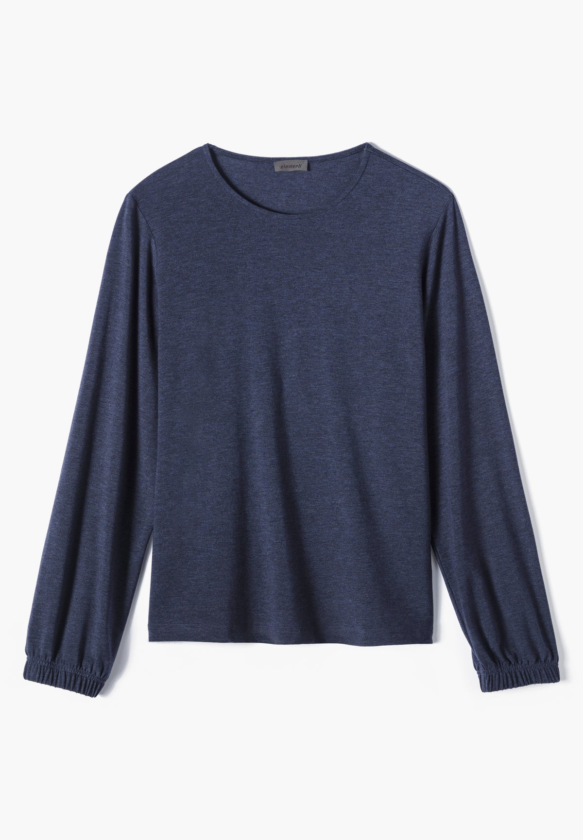 Soft Lounge | T-Shirt langarm - blue mélange