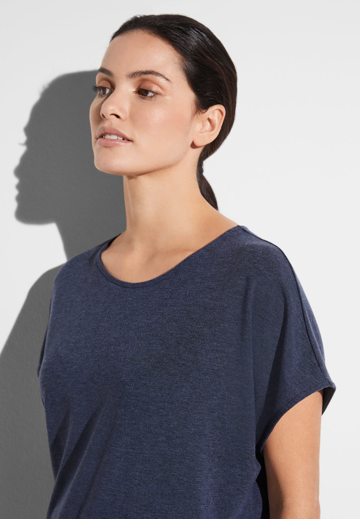 Soft Lounge | T-Shirt Short Sleeve - blue mélange