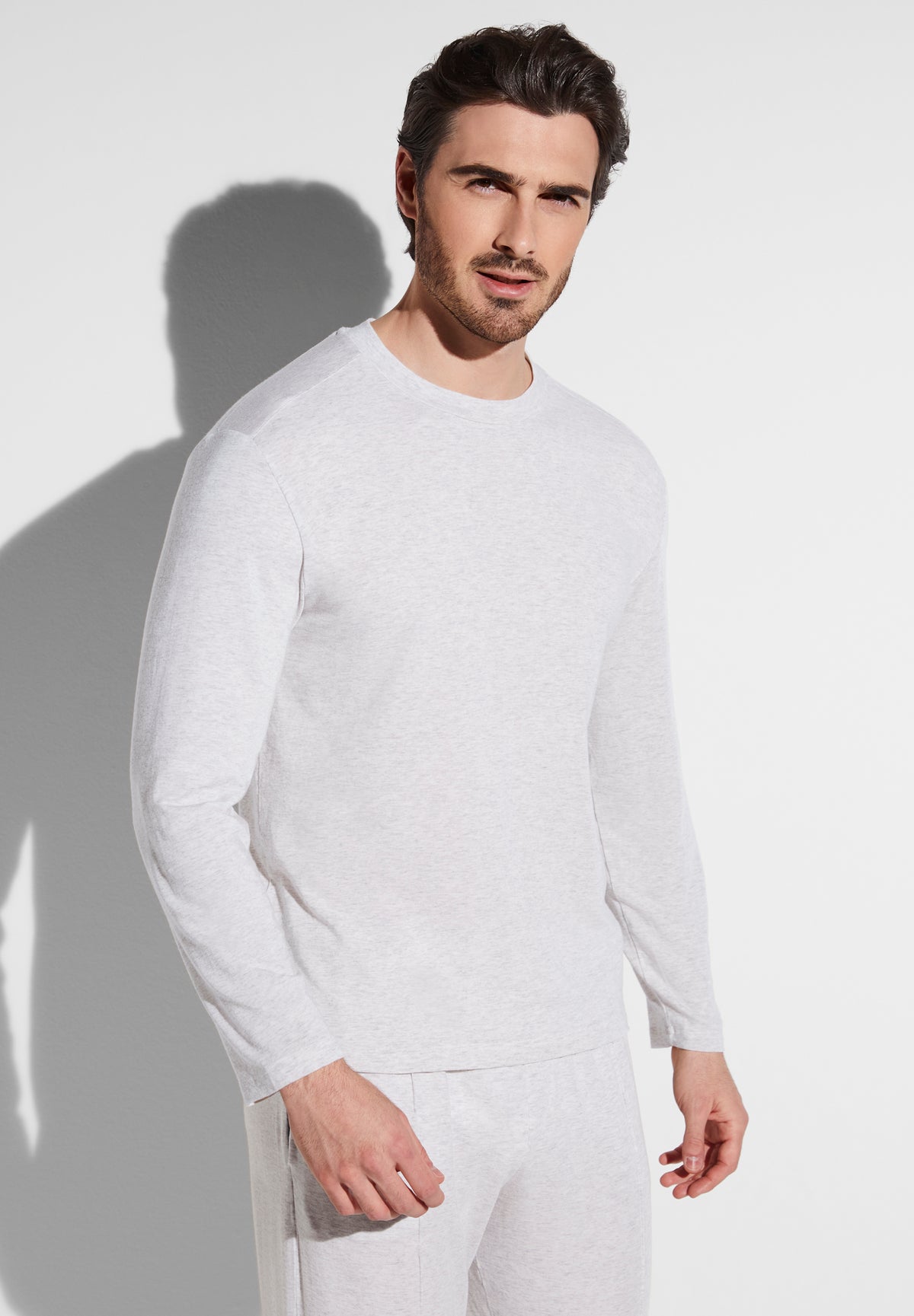 Soft Lounge | T-Shirt langarm - cloud