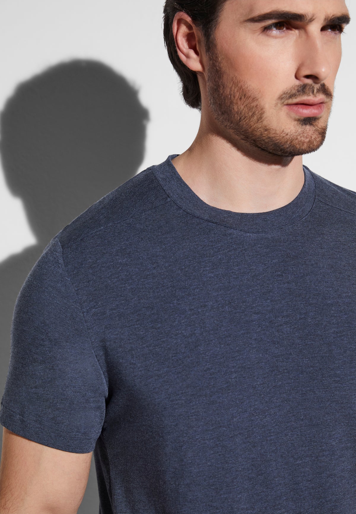 Soft Lounge | T-Shirt Short Sleeve - blue mélange