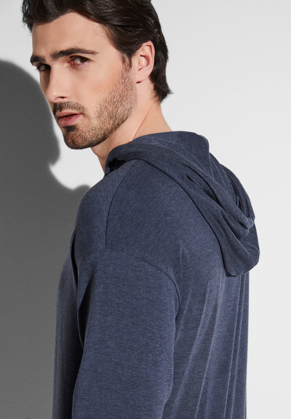 Soft Lounge | Hoodie Pullover - blue mélange