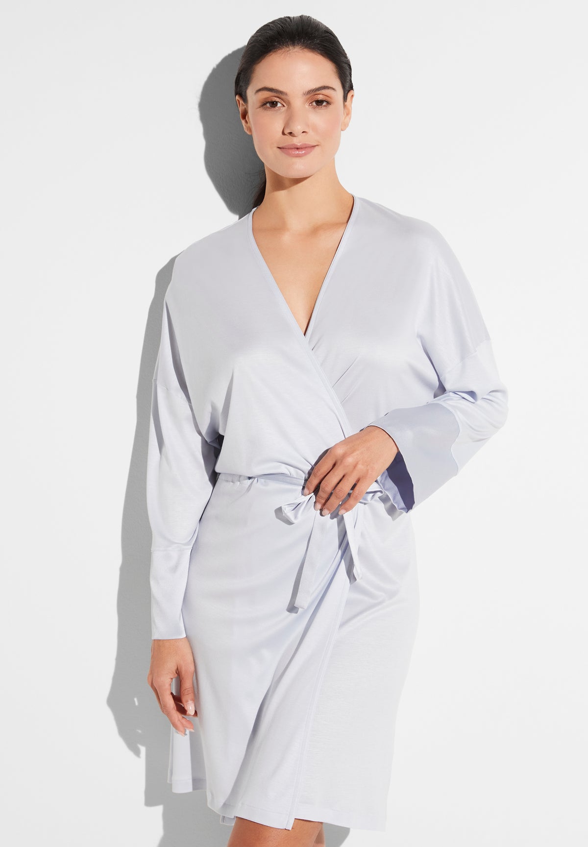 Silk Dreams | Robe Short - morning blue